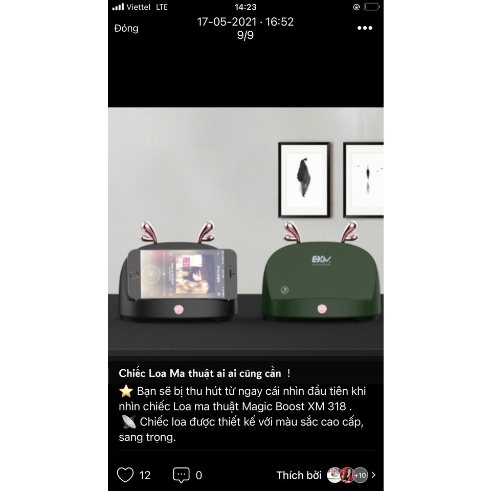 Loa nghe nhạc ma thuật Magic BC318 1 tang 1 8w 2021