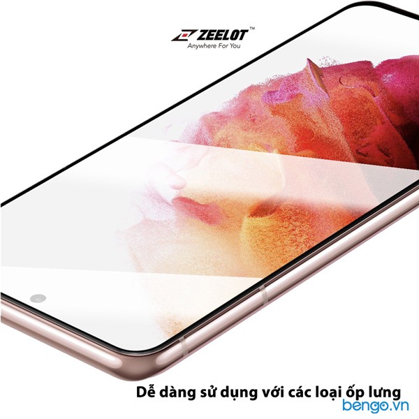 Dán Cường Lực Samsung Galaxy S21 Plus 5G Zeelot PureGlass 2.5D Full Keo