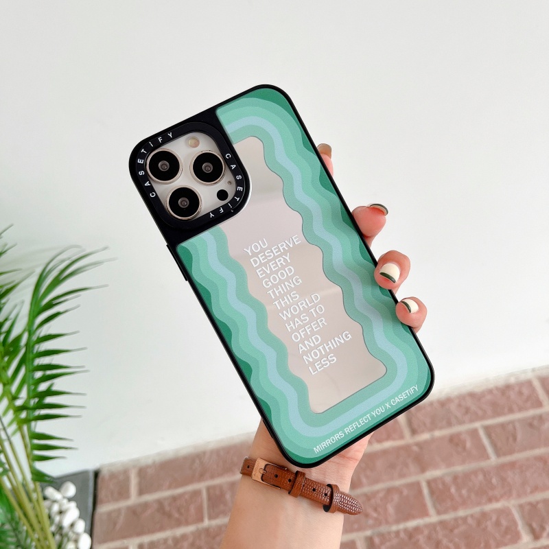 Ốp Điện Thoại Tráng Gương Chống Sốc In Chữ Tiếng Anh Cho iPhone 14 13 12 11 Pro Max Plus X XR XS Max