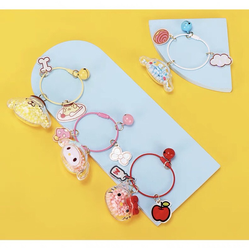 [Ảnh Thật] BST Sanrio Miniso - Móc khoá trong suốt hình Cinnamoroll My Melody Pompompurin Hello Kitty