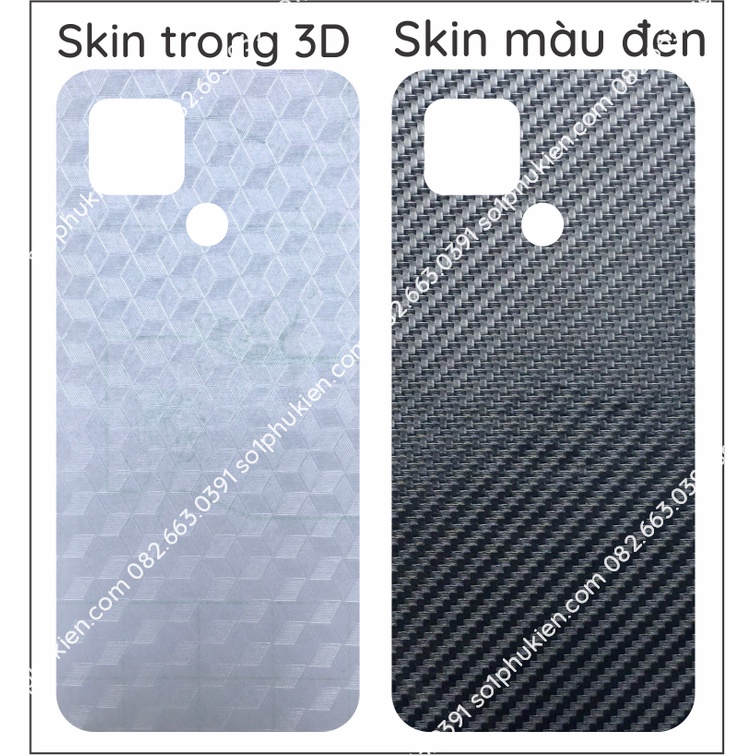Miếng dán mặt lưng skin carbon Realme V3