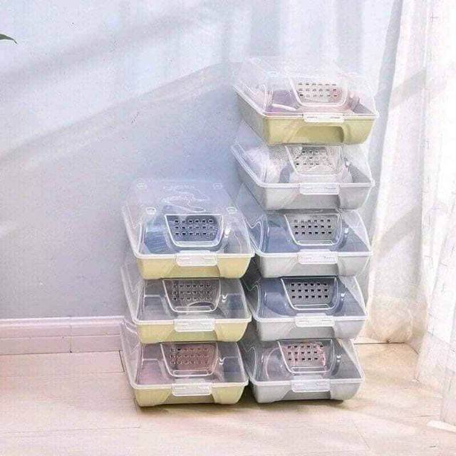 Hộp đựng giày có nắp đậy thoát khí