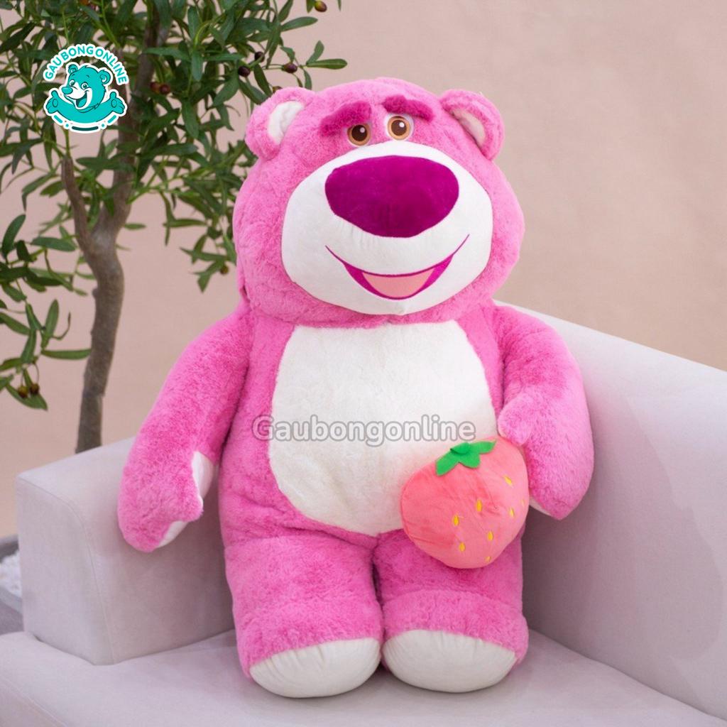 Gấu Bông Lotso Cầm Quả Dâu Tây, Gấu Dâu Dễ Thương Nhiều Size, Gấu Bông Online Cao Cấp