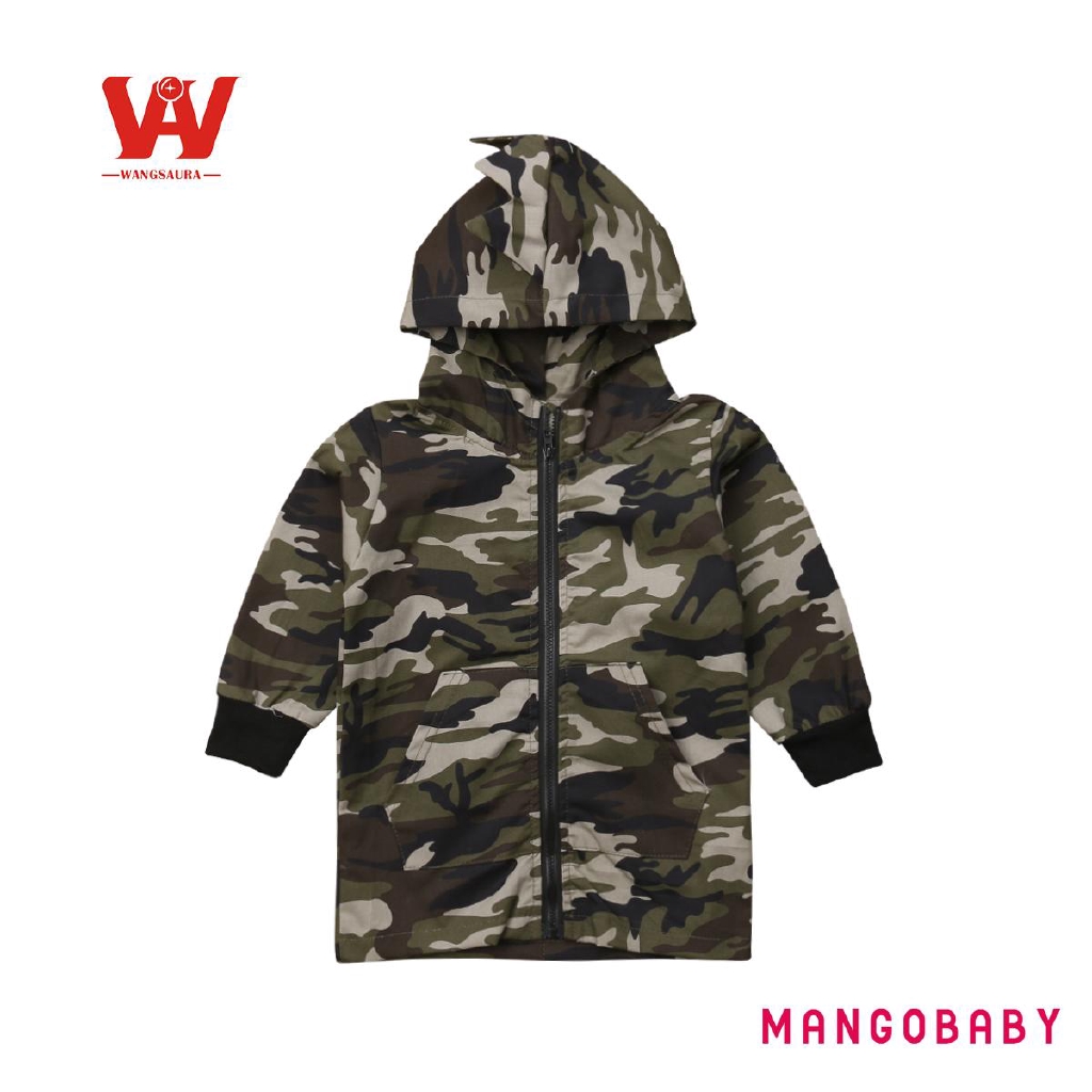 Áo Khoác Khủng Long Hoạ Tiết Camo Cho Bé Trai