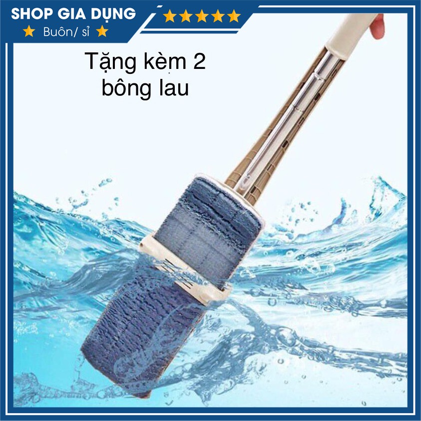 Cây Lau Nhà Tự Vắt Thông Minh Thế Hệ Mới Tặng Kèm 2 Bông Lau