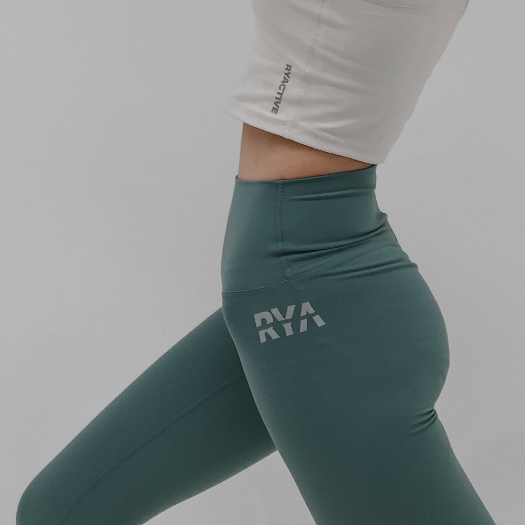 Quần tập yoga/thể thao lưng cao RYACTIVE - RYA Legging Blue Grass