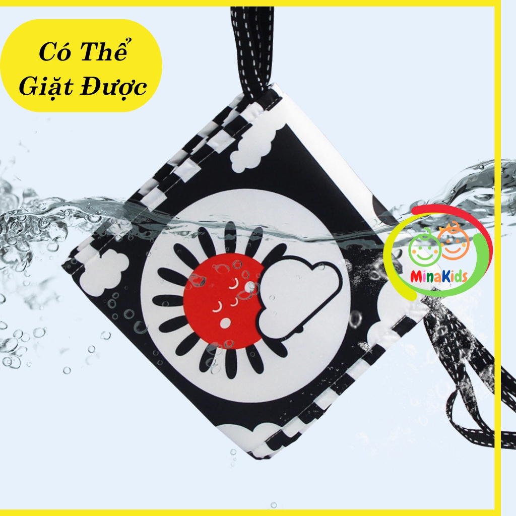 Sách Vải Kiêm Quây Cũi Kích Thích Thị Giác Đen Trắng Và Màu Sắc Đồ Chơi Giáo Dục Sớm Cho Bé Sơ Sinh SV60