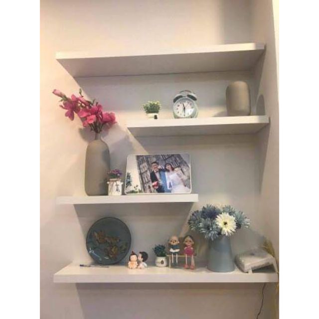 Kệ trang trí gỗ MDF lõi xanh bộ 4 thanh 2 thanh dài 60cm / 2 thanh dài 40cm sâu 15cm