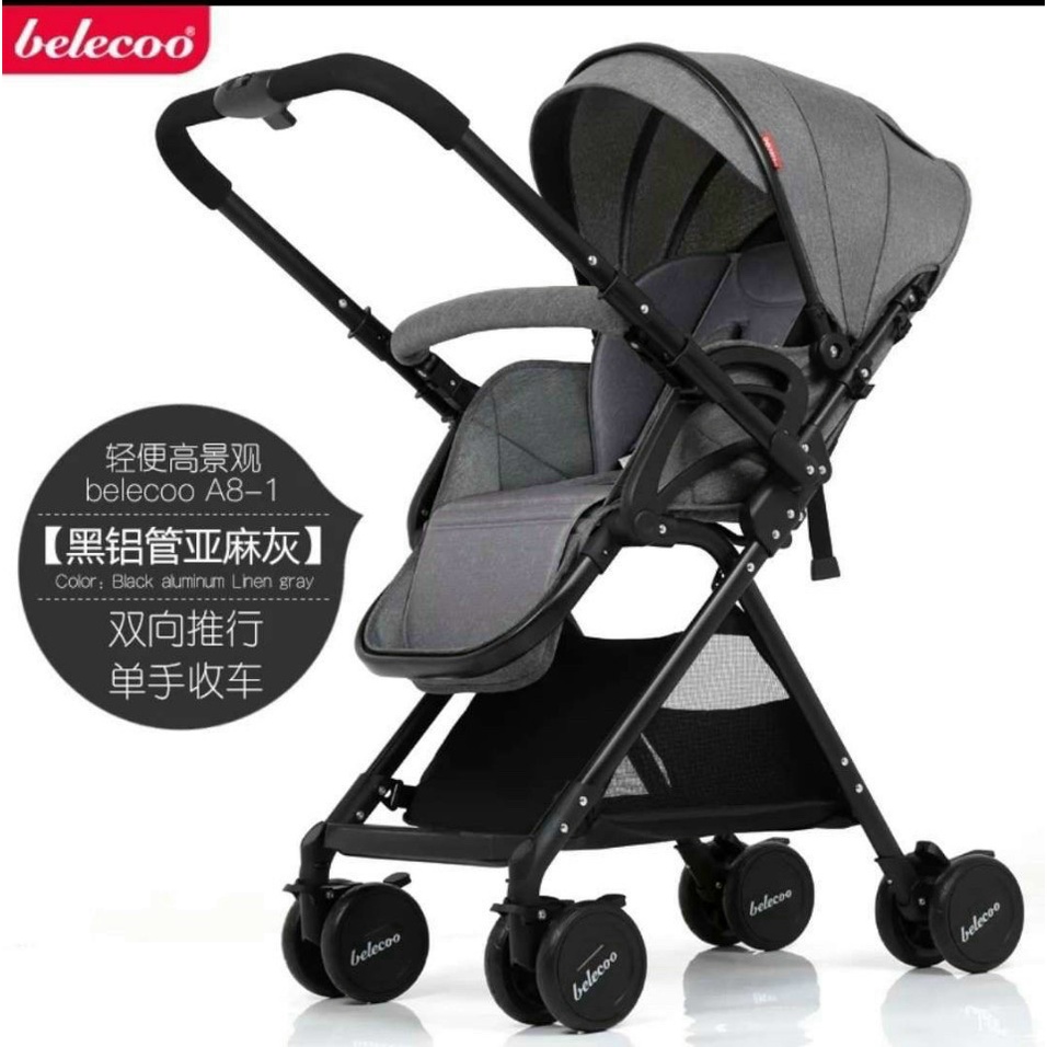 {Chỉ Giao Nhanh}Xe đẩy Beleco A8-1 chính hãng 2 chiều 3 tư thế cho bé mẫu mới nhất 2022