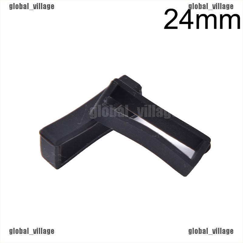 [global] 2pcs 14mm-26mm Rubber Silicone Watch Band Loop Strap Small Holder Locker Keeper [village]