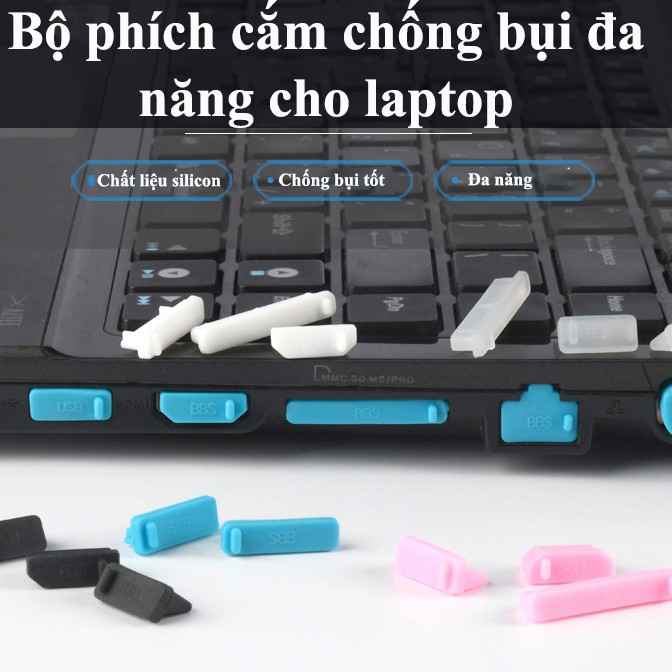 Bộ Nút Chống Bụi Silicon Cho Laptop, Macbook (13 Nút)