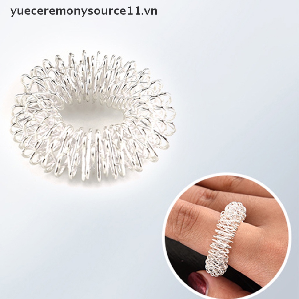 Set 10 Nhẫn Châm Cứu Mát Xa Ngón Tay Bằng Thép Không Gỉ