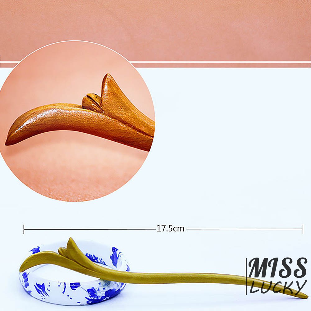 Trâm cài tóc gỗ thiết kế đơn giản mộc mạc