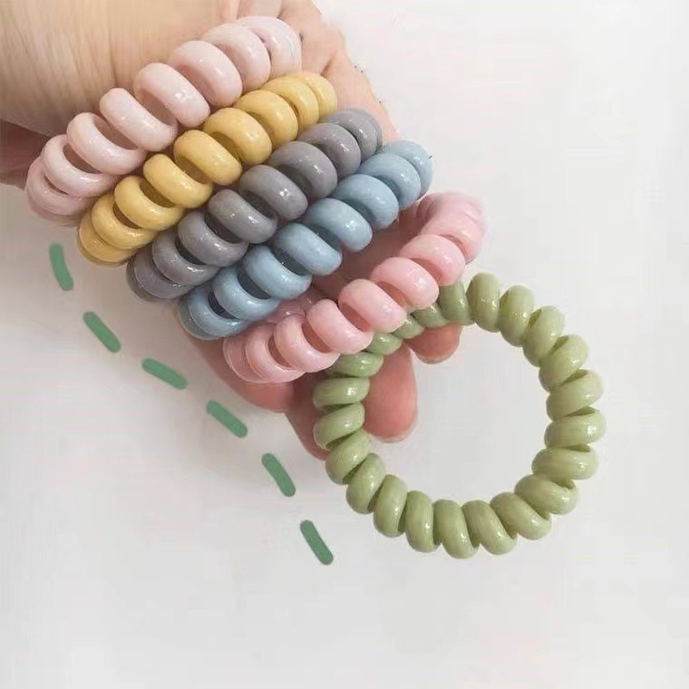Dây cột tóc lò xo Hàn Quốc màu pastel xinh xắn cho nữ