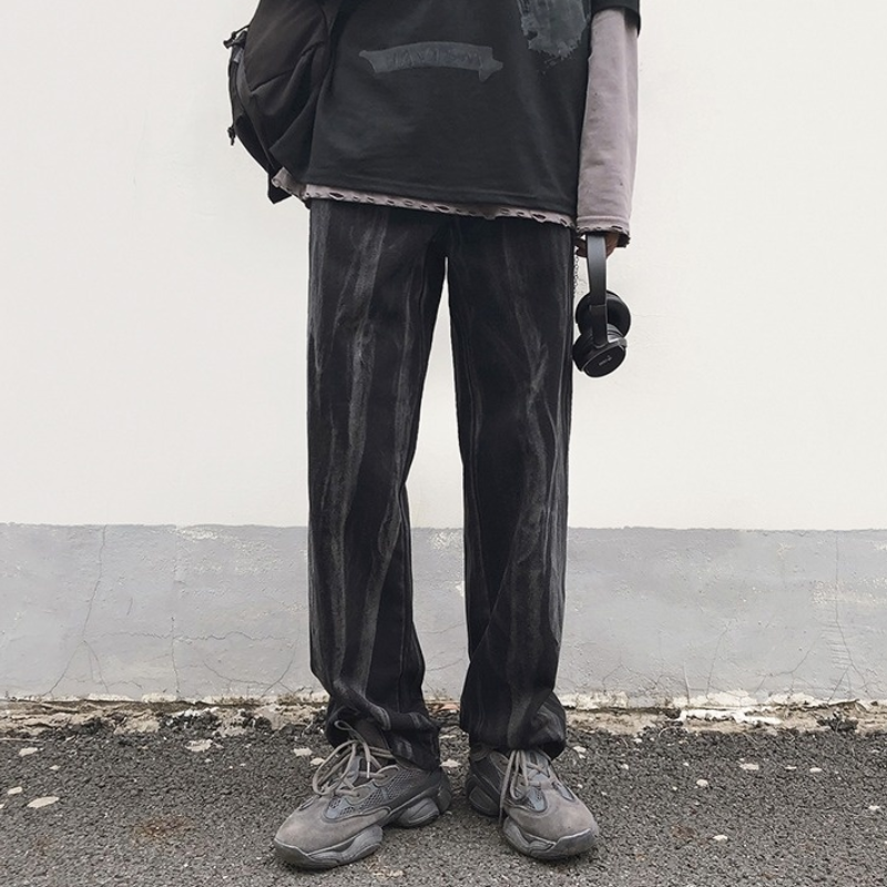 Quần jean dài ống rộng thời trang Hàn Quốc thịnh hành cho nam | BigBuy360 - bigbuy360.vn