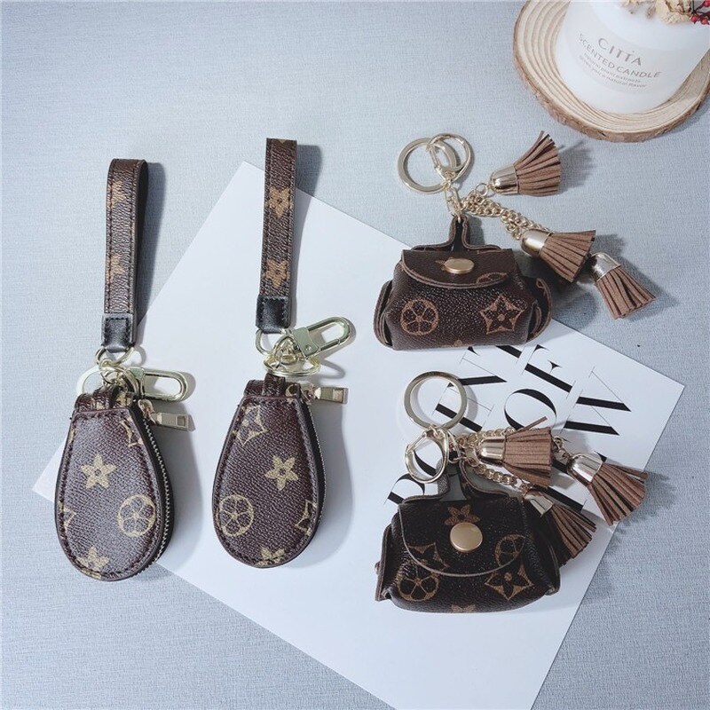 Móc chìa khóa bằng da kiểu dáng sáng tạo dễ thương