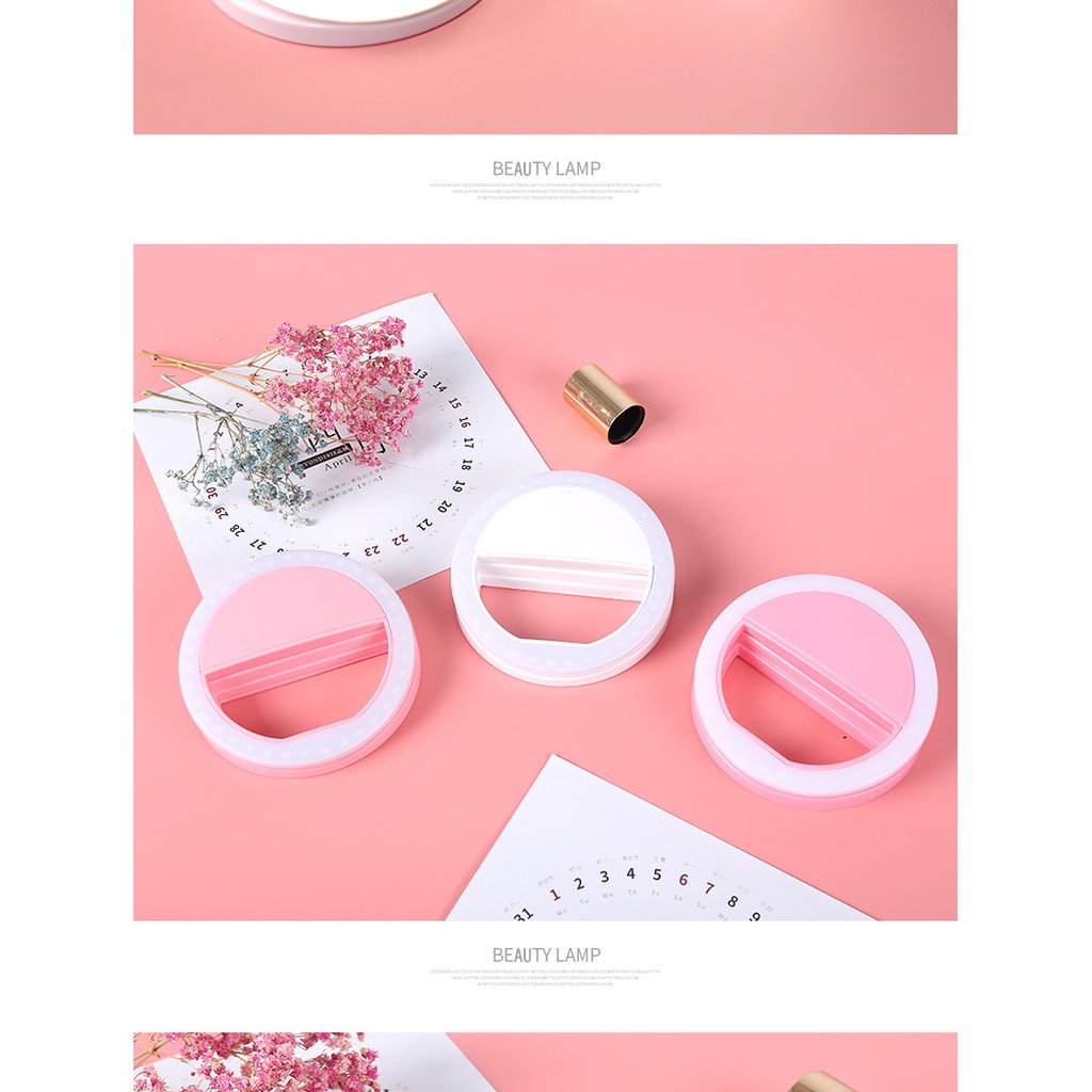 Đèn LED Hỗ Trợ Selfie RingLight tạo ánh sáng mịn khi chụp ảnh 3 mức sáng - lala17 Shop