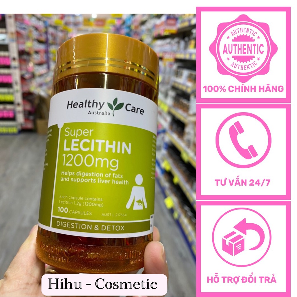 Mầm đậu nành điều hòa nội tiết Healthy Care Super Lecithin 100 viên