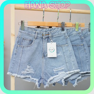 [HÌNH ẢNH THẬT] Quần Short Nữ Rách Nhẹ, Quần Đùi Jean Lưng Cao Cá Tính