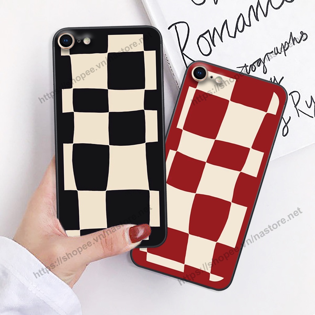 Ốp lưng Iphone 5/5S/5SE- IPHONE 6/6S-IPHONE 6/6S PLUS-IPHONE 7/8-IPHONE SE 2020 họa tiết caro đơn giản đẹp cute
