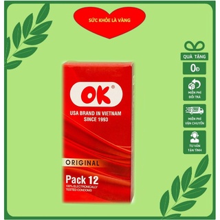 Bao Cao Su Ok Original ( Hộp 12 cái) - Hàng Việt Nam Chất Lượng - Giá Rẻ.