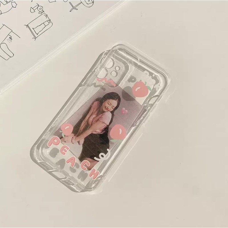 Ốp iphone silicone trong suốt quả đào