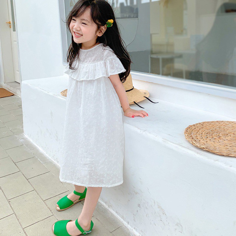 Đầm in hoa thời trang hè xinh xắn cho bé gái