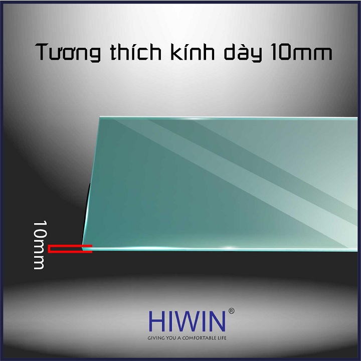 Bản lề phòng tắm kính 90 độ kính kính cạnh vát chất liệu inox 304 mặt gương HIWIN HG-011 (dày 5 mm)