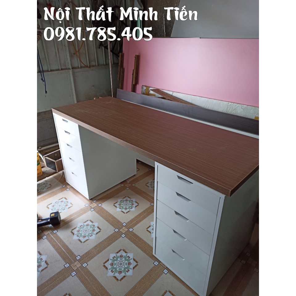 Bàn IKEA 2 Tủ Gaming Full Size - Lõi Xanh Chống Ẩm