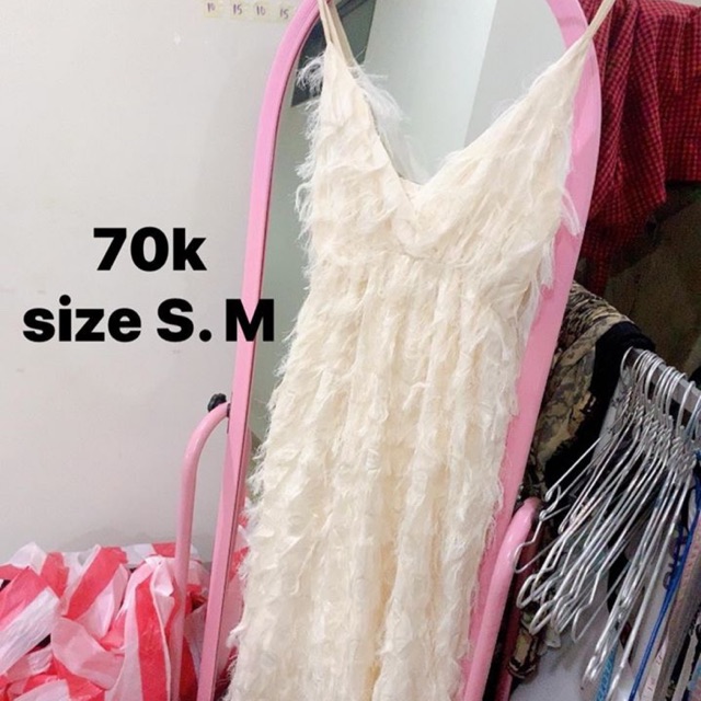 Đầm maxi lông vũ 2hand