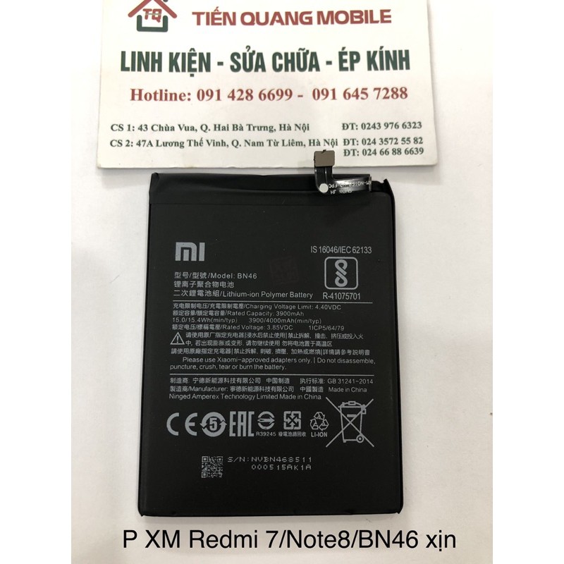 Pin Xiaomi Redmi 7/ Note8/ BN46 xịn