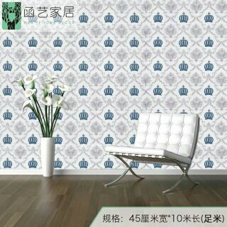 10m giấy dán tường ,hình vương miện sang trọng, khổ rộng 45cm (sẵn keo)