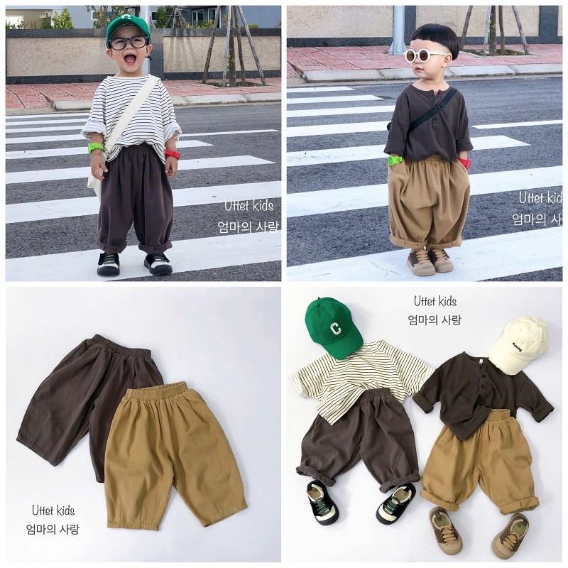 QUẦN KAKI BÉ GÁI VÀ BÉ TRAI STYLE HÀN QUỐC 1098 FORM CHUẨN SIZE 80 ĐẾN 120