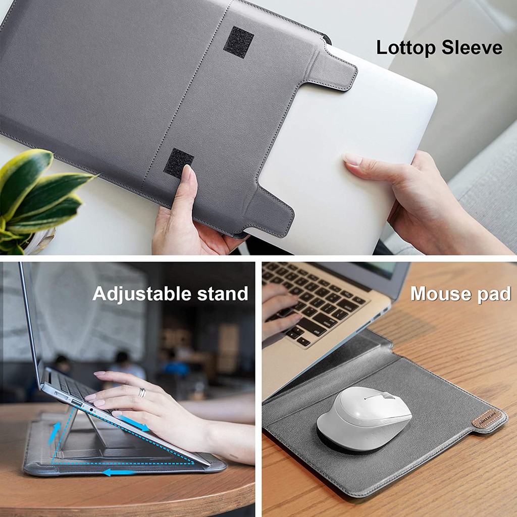 Túi chống sốc Macbook Laptop  Nillkin Sleeve Case Stand Adjustable đa năng kiêm giá đỡ & miếng lót chuột - Chính hãng