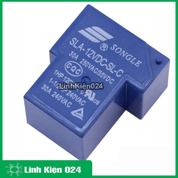 Relay Songle SLA 30A - 12V 6 Chân Màu Xanh