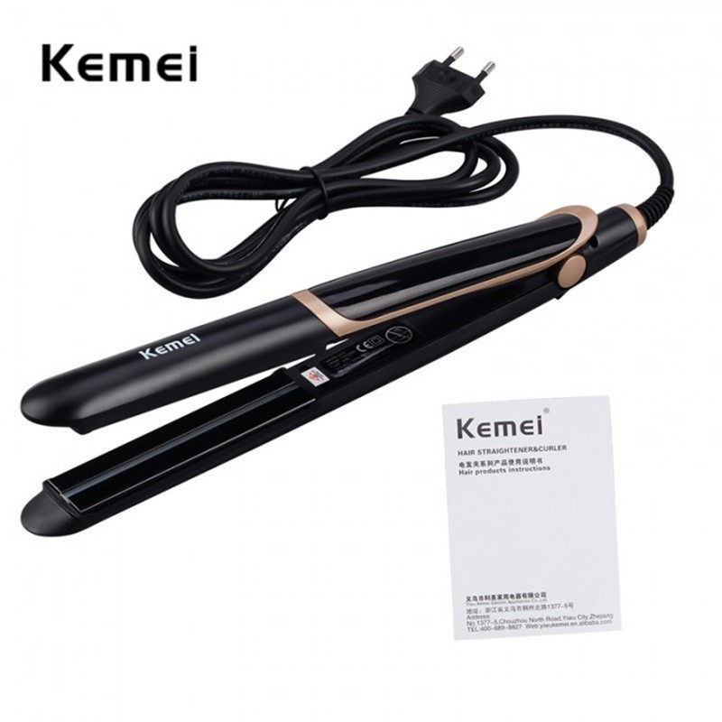 Máy làm tóc bản thẳng có 5 mức chỉnh nhiệt kemei KM 2219
