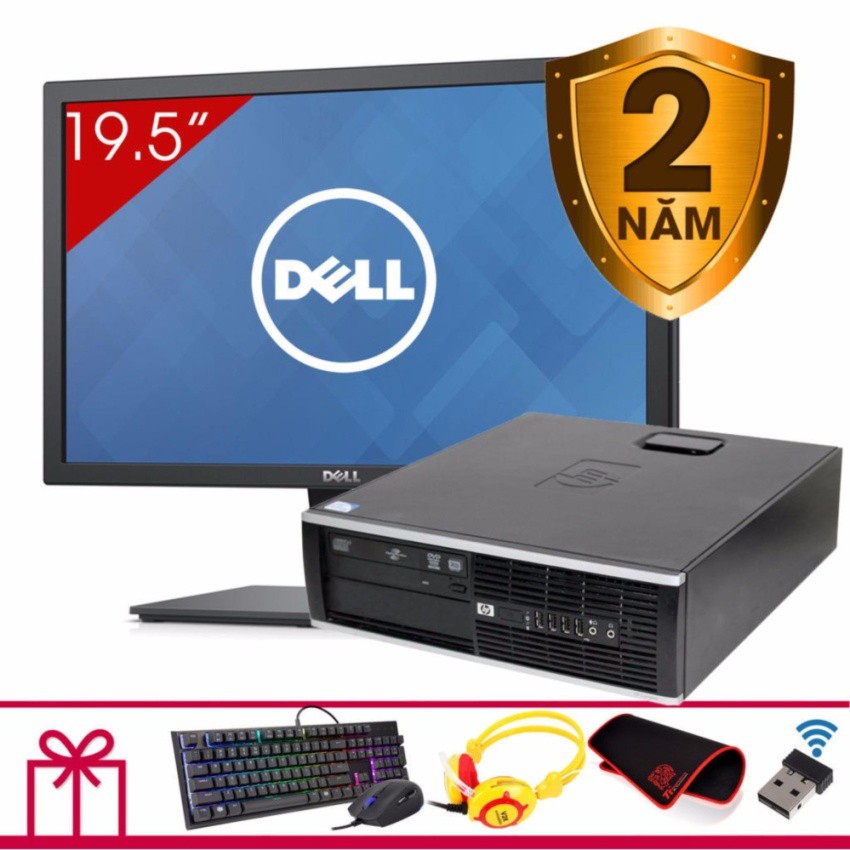 Combo Máy tính để bàn HP 6200 Pro SFF + Màn hình Dell 19.5inch (Core i3 2100, Ram 8GB, HDD 3TB) + Quà Tặng