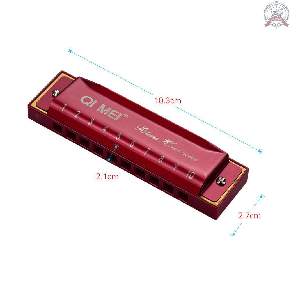 Kèn Harmonica 1020 Blues Harmonica 10 Holes 20 Brecs + Hộp Đựng Và Khăn Lau