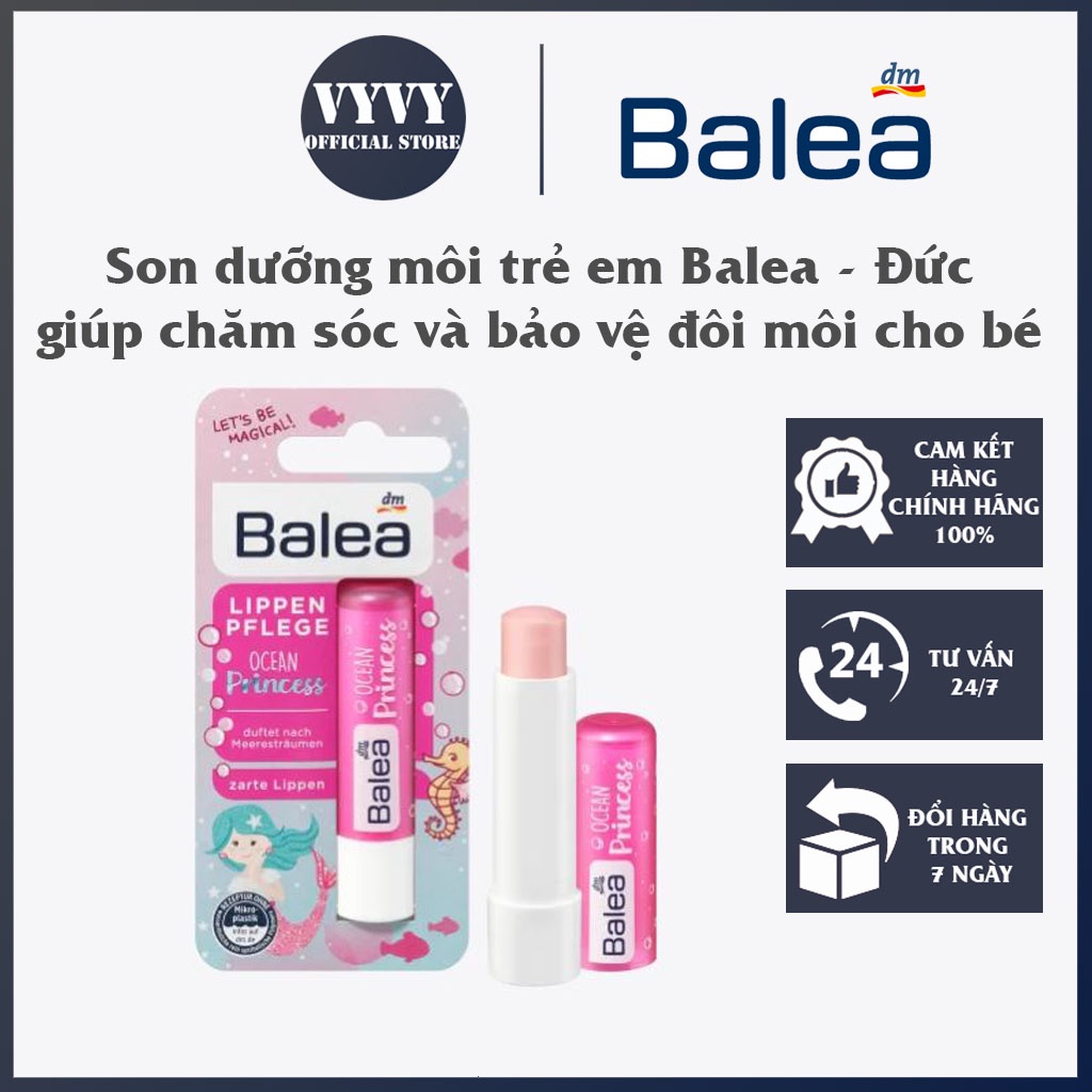 Son dưỡng môi cho bé vị trái cây Balea - Đức, giúp chăm sóc và bảo vệ đôi môi cho bé - VyYy Store