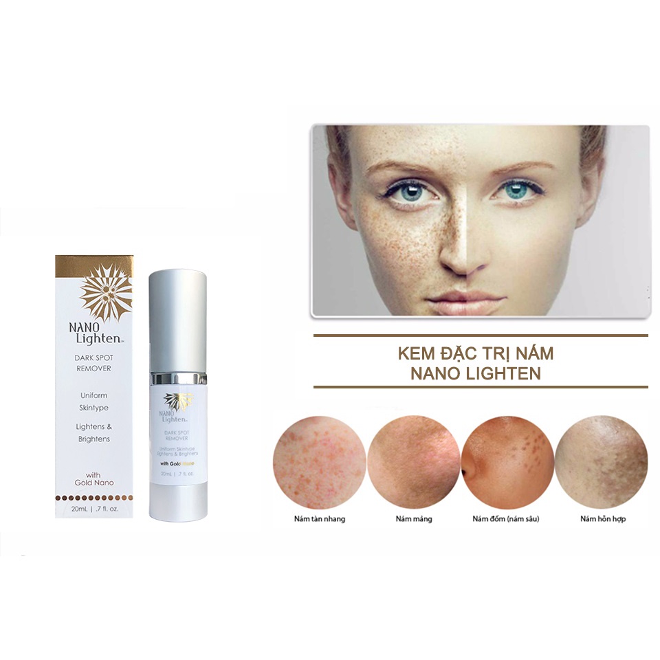 Mẫu Mới - Tinh Chất Giảm Nám, Tàn Nhang NANO LIGHTEN Dark Spot Remover 20ml