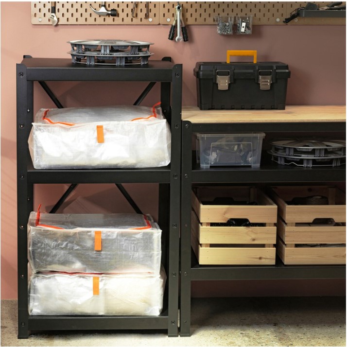 IKEA Túi hộp đựng đồ, túi bạt đựng quần áo, túi đựng chăn, chống bụi chống ẩm Parkla IKEA