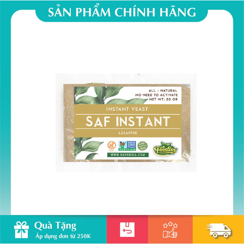 [HÀNG CHÍNH HÃNG] Men Khô Bánh Ngọt Saf-Instant Vàng 20gr