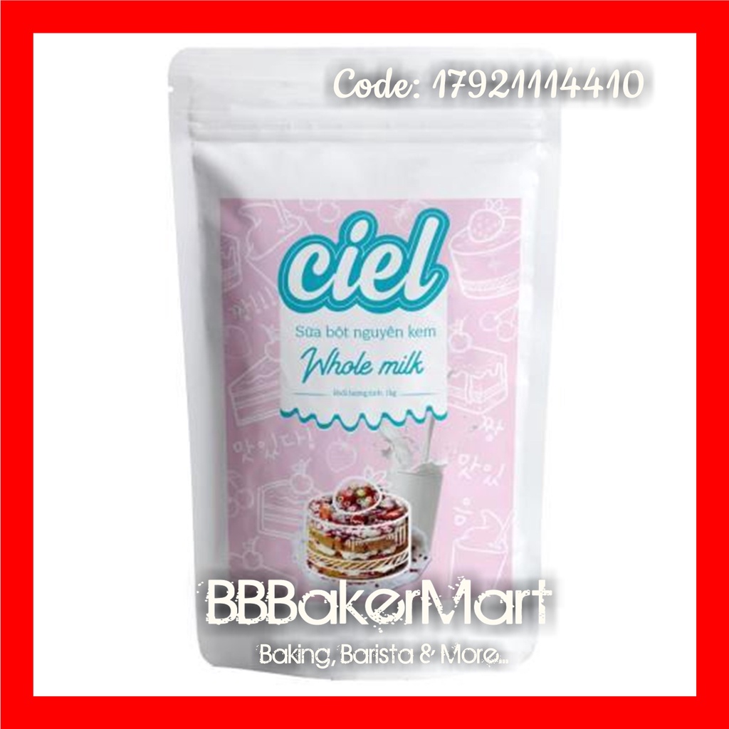 Sữa bột nguyên kem Whole Milk hiệu CIEL - Gói 1kg