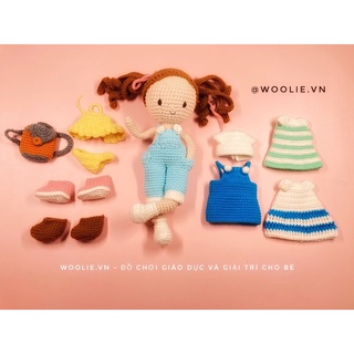 Set quần áo và phụ kiện 5 món đồ chơi búp bê cho bé, thích hợp làm quà tặng cho bé