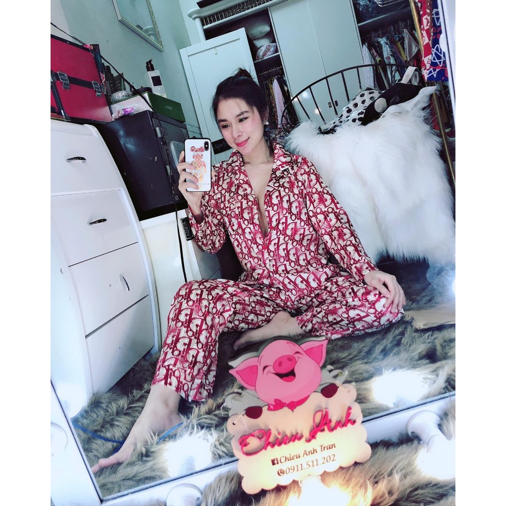 Pizama lụa satin hàng thiết kế | BigBuy360 - bigbuy360.vn