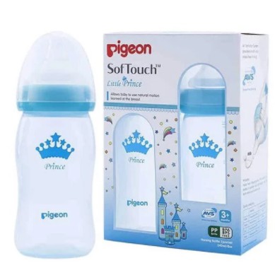 Bộ Đôi Bình Sữa PP Plus Pigeon Hình Hoàng Tử 240ml