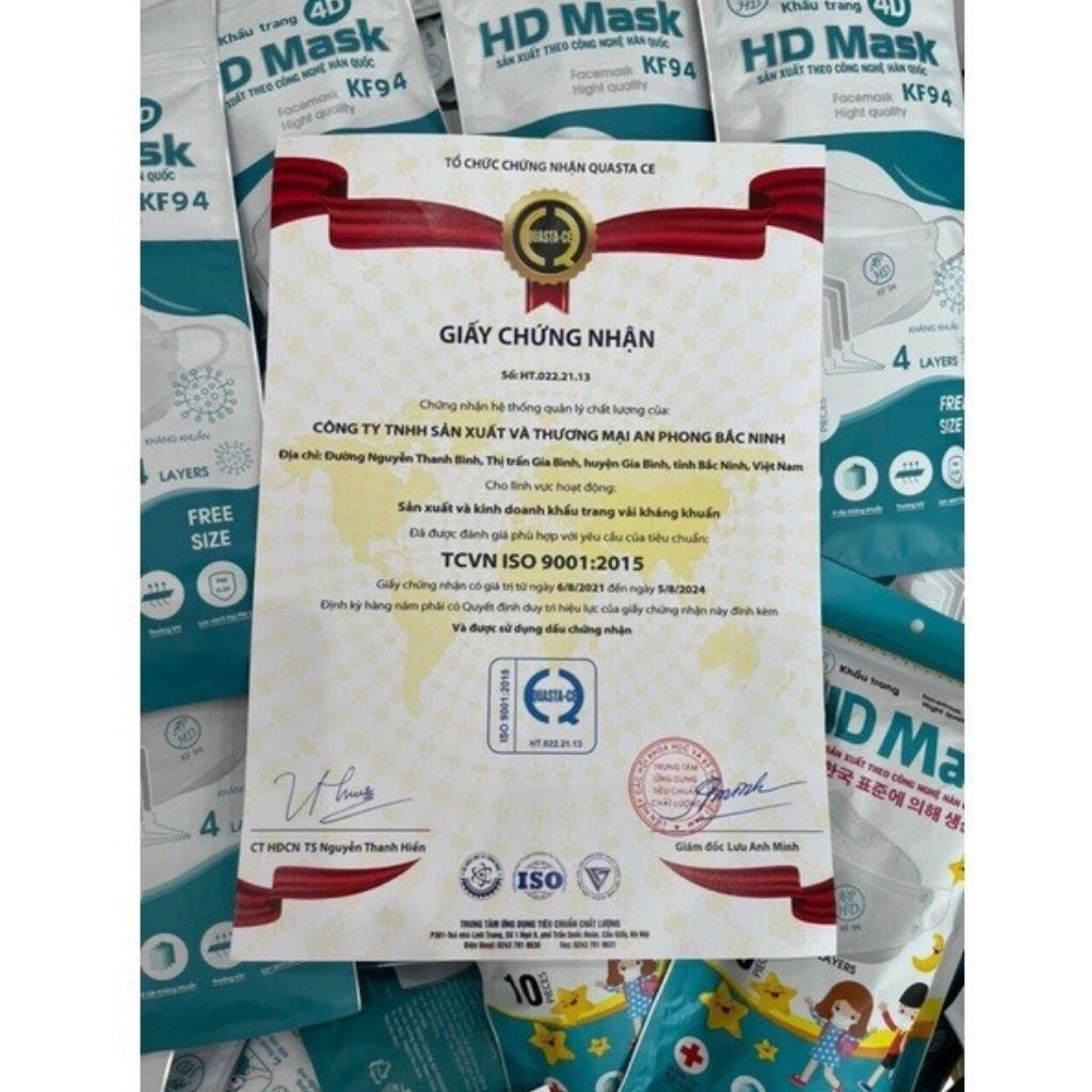 1 cái khẩu trang y tế, khẩu trang f94 hàn quốc an phong hd mask - ảnh sản phẩm 4