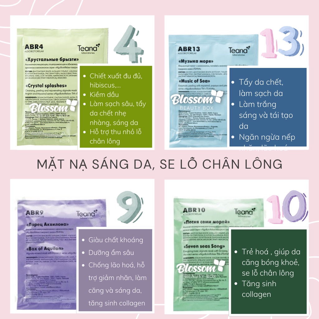 Mặt nạ dẻo Teana Aglunate Mask Algoboto
