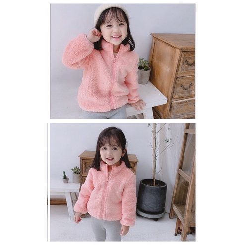 Áo khoác Lông cho bé trai bé gái từ 8-20kg, hàng lông mềm không rụng sợi