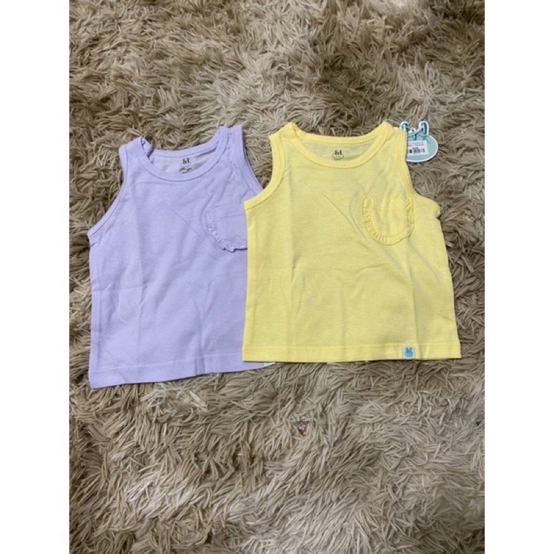 [CHÍNH HÃNG] Set 2 áo ba lỗ Bé trai/ gái trẻ em Little Love(9m-4y)